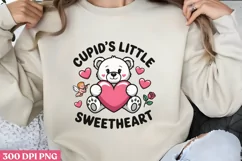 Cupid's little sweetheart PNG, Cozy Valentine Sublimation PN Product Image 1