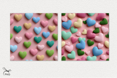 Valentines hearts digital paper, seamless pattern Product Image 2