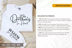 Dreams In Heart SVG - Mother's Day Sleeve T shirt Design Product Image 2