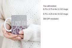 Mother's Day Floral Mug Wrap, Mug Sublimation png Product Image 2