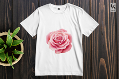 Pink Rose Blossom Clipart Sublimation PNG Product Image 2