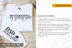 His Footsteps SVG - Father's Day Sleeve T shirt Design Product Image 2