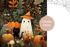 Cartoon Halloween Ghost Backgrounds, Halloween Pumpkins PNG Product Image 2