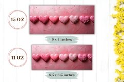Cute Love Mug Wrap Design, 3D Love Hearts Mug Sublimation Product Image 2