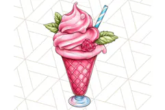 Pink Summer Clipart, Cute Beach Icons, Aesthetic PNG Product Image 2