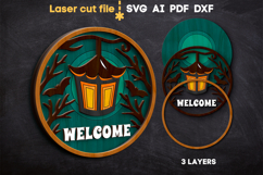 Halloween Welcome SVG laser cut file for Glowforge Product Image 2