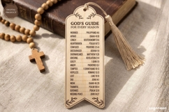 Bible Emergency Numbers Bookmark Laser Cut | Glowforge | SVG Product Image 1