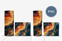 Cosmic Tumbler Sublimation, Fluid Art Tumbler Wrap Design Product Image 2