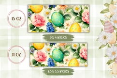Watercolor Easter Eggs Mug Wrap Design, Easter Mug Design Product Image 2