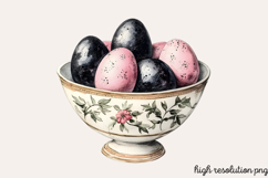Black Pink Easter Clipart PNG Product Image 1