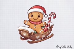 Christmas Gingerbread Man Clipart Bundle PNG Product Image 3