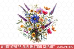 Wildflowers Sublimation Clipart Bundle Product Image 3