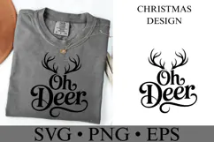 Oh Deer Svg | Christmas svg | Shirt Svg Product Image 1