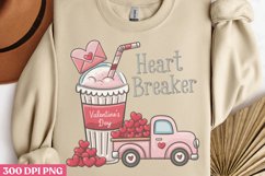 Heart Breaker PNG, Coffee Valentines day Sublimation PNG Product Image 3