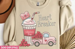 Heart Breaker PNG, Coffee Valentines day Sublimation PNG Product Image 3