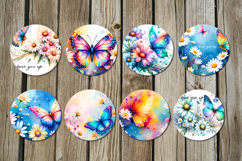 Fairy Butterfly | watercolor Round earring design Product Image 2