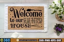 Welcome to our haunted house SVG, Halloween Door Sign SVG Product Image 2
