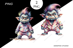 Troll clipart, Troll in pajama clipart Product Image 1
