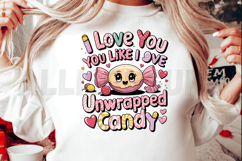 I Love You Unwrapped Candy Cute Design Valentines Day Product Image 2