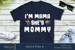 I am Mama She is Mommy SVG | Pride Month Baby SVG Product Image 2