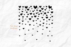 Falling hearts background clipart, Hearts svg and dxf design Product Image 2