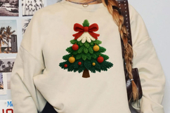 Chunky Yarn Christmas Tree Sublimation, Christmas Png Product Image 2