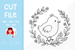 Easter SVG Line Art Cut File Product Image 1