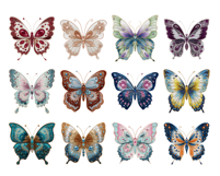 Crochet Gem Butterfly PNG Collection Product Image 4