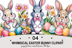 Easter Bunny Clipart Watercolor Bunny png Product Image 1
