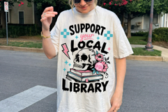 Library Lover Skeleton PNG, Bookworm Humor Reading Club Product Image 2