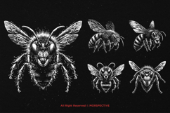 10 Bundle Dark Art Bumble Bee Skull Insect Gothic Horror Product Image 3