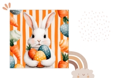 Cute Easter Bunny Pillowcase, Cartoon Carrot Pillow Product Image 2