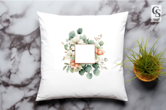 Watercolor Greenery Floral Square Frame PNG Product Image 2