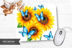 Golden Blossoms Mouse Pad PNG Design Product Image 1