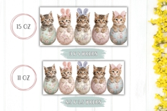 Cartoon Easter Cat Mug Wrap, Easter Egg Mug Template Product Image 2