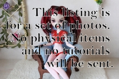 Doll with red lingerie photo set download, dollhouse BJD dol Product Image 2