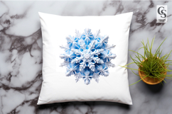 Blue Snowflake Winter Ornament PNG Product Image 3