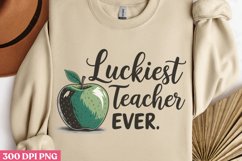 Luckiest teacher ever PNG, St Patricks Day Teache Product Image 1