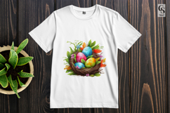 Colorful Bird Nest Eggs Clipart Sublimation PNG Product Image 3