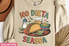 No Dieta Season PNG, Cinco De Mayo Sublimation PNG Product Image 3