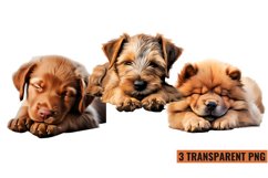 Cute Sleeping Dogs Clipart, Sleeping Dogs Vector Product Image 1