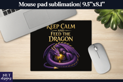 Feed the Dragon Mouse Pad Fantasy dragon Mouse Pad design Product Image 1