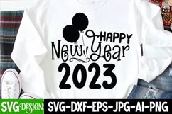 Happy New Year 2023 SVG Cut File ,New Year SVG Quotes Product Image 2