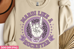 Mardi Like A Rockstar PNG, Mardi Gras Sublimation PNG Product Image 2