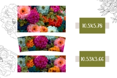 Floral Tumbler Wrap, Colorful Flowers 40 Oz Tumbler PNG Product Image 2
