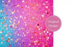 Glitter Tumbler Sublimation, Neon Pink Tumbler Wrap Design Product Image 2