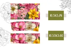 Narcissus Tumbler Wrap, Pink 40 Oz Tumbler Template Product Image 2