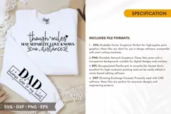 Though Miles SVG - Father's Day Sleeve T shirt Design Product Image 2