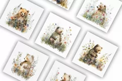 Woodland Bear | Watercolour Clipart JPG Product Image 2
