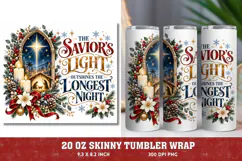 Christmas Peace 20oz Tumbler Wrap, Jesus Is Christmas Nativi Product Image 1